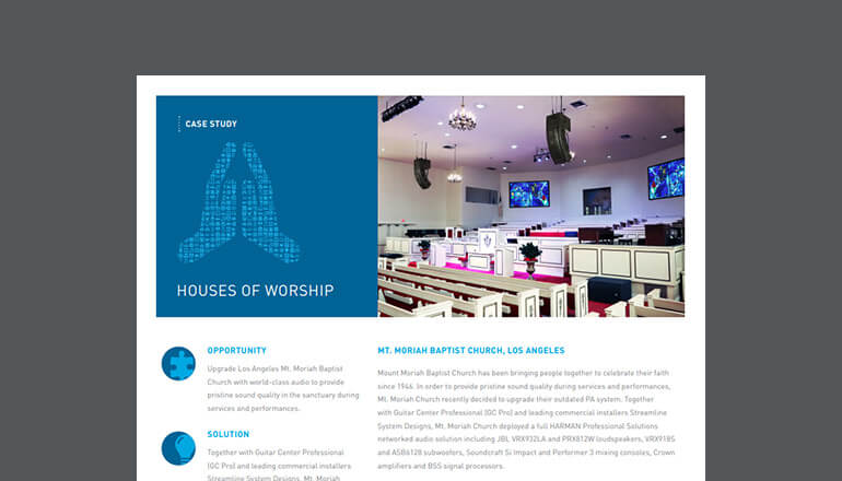 Article Harman Case Study: Houses of Worship Image