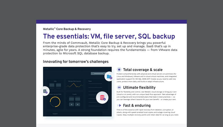 Article Metallic Core Backup & Recovery Image