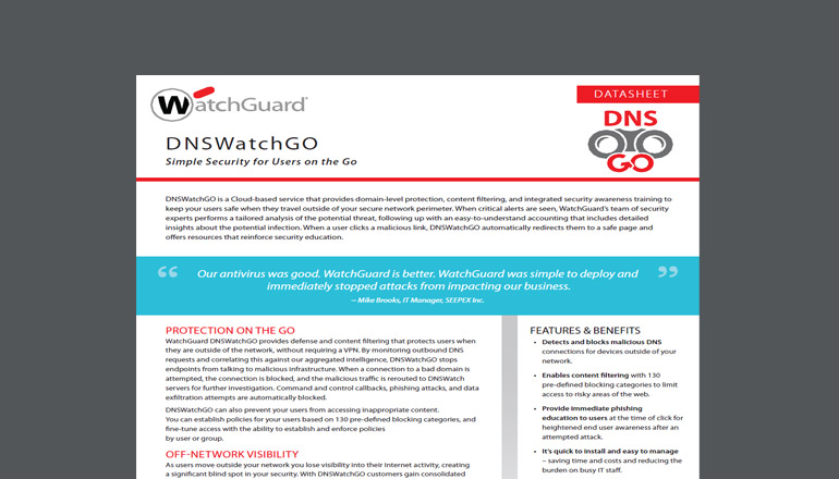 Article DNSWatchGo, Simple Security for Users on the Go  Image