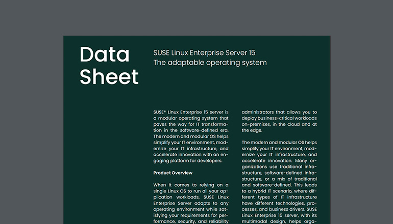 Article SUSE Linux Enterprise Server 15: The Adaptable Operating System  Image