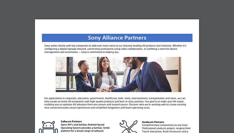 Article Sony Alliance Partners Image