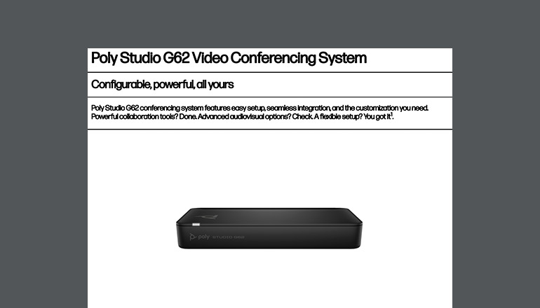 Article Poly Studio G62 Video Conferencing System  Image