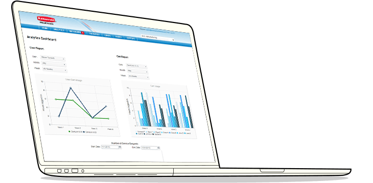 Rendering of cloud-based application on notebook computer