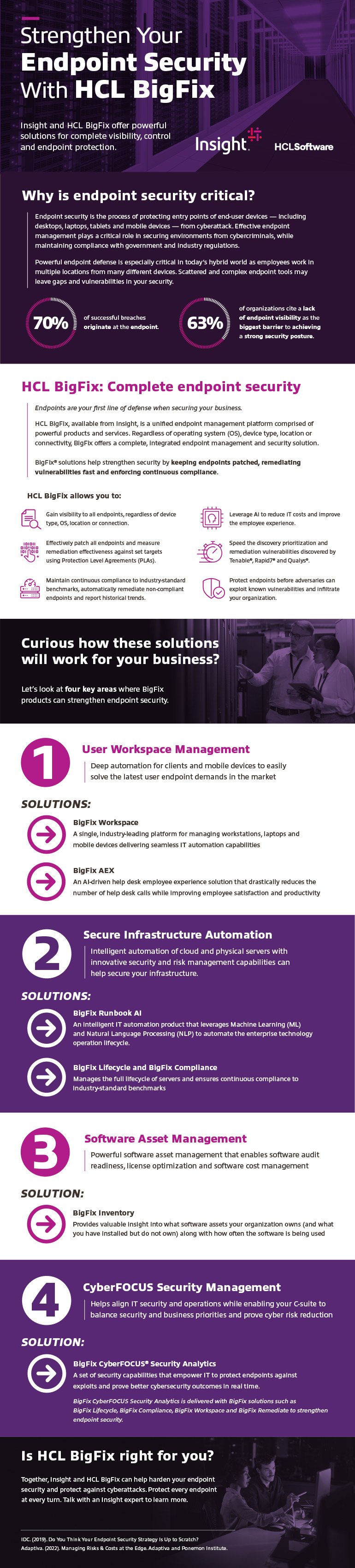 Strengthen Your Endpoint Security With HCL BigFix infographic