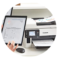 Professional using Canon printer