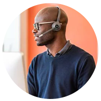 Remote Cisco agent with headset