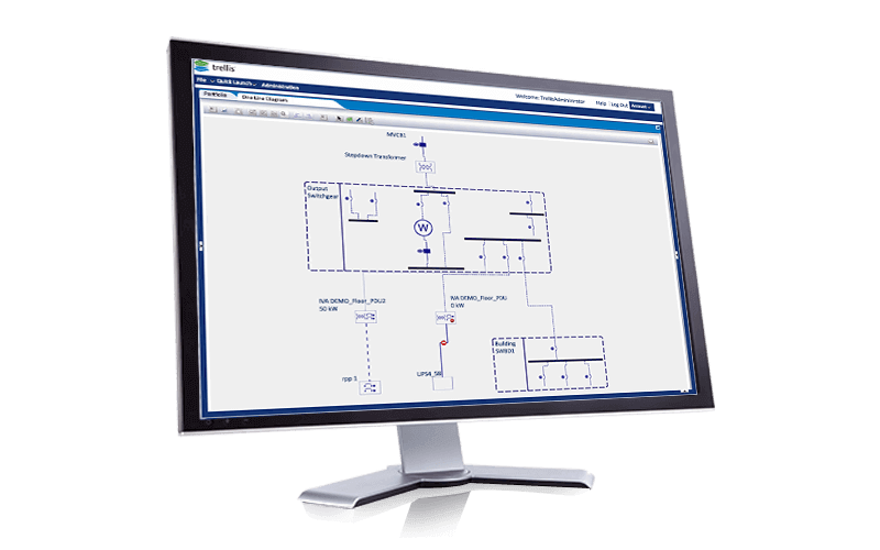 Vertiv Trellis Platform Energy Manager solution displayed