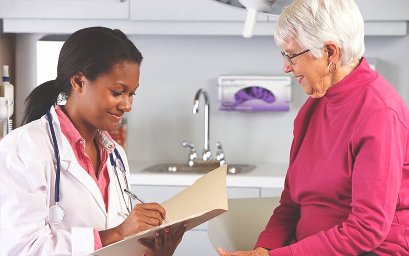 Doctor checking the patient at the hospital