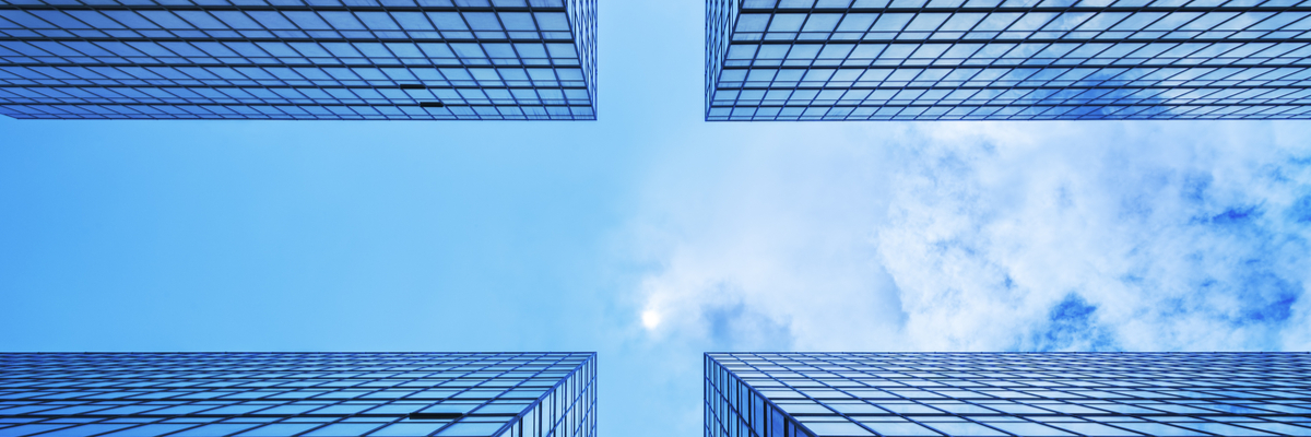 Abstract view of skyscrapers