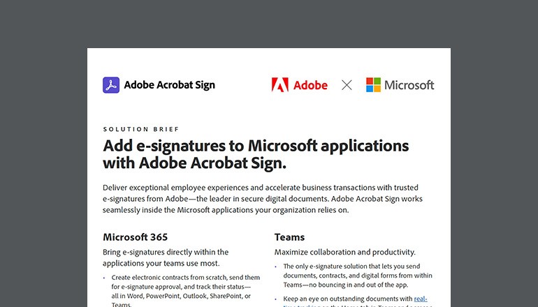 Add e-signatures to Microsoft applications with Adobe Sign thumbnail