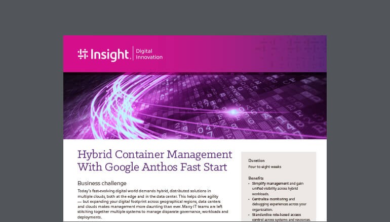 Google Anthos Fast Start Datasheet cover