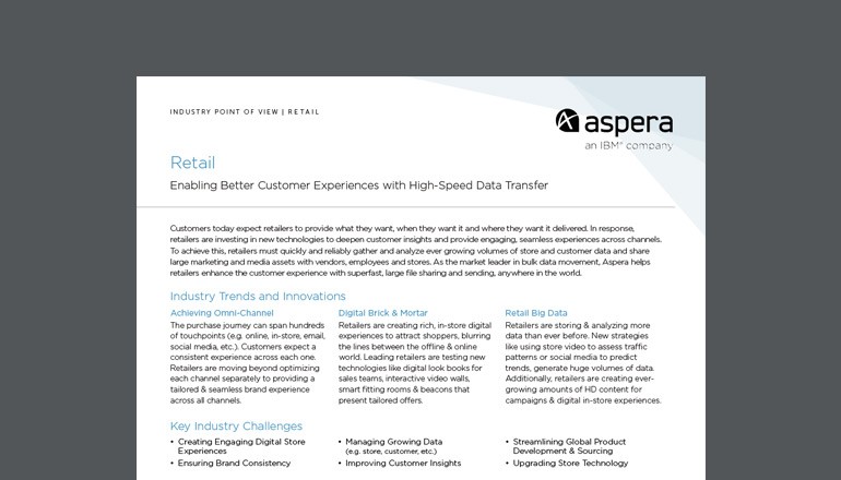 Aspera Automotive Industry Point of View datasheet cover