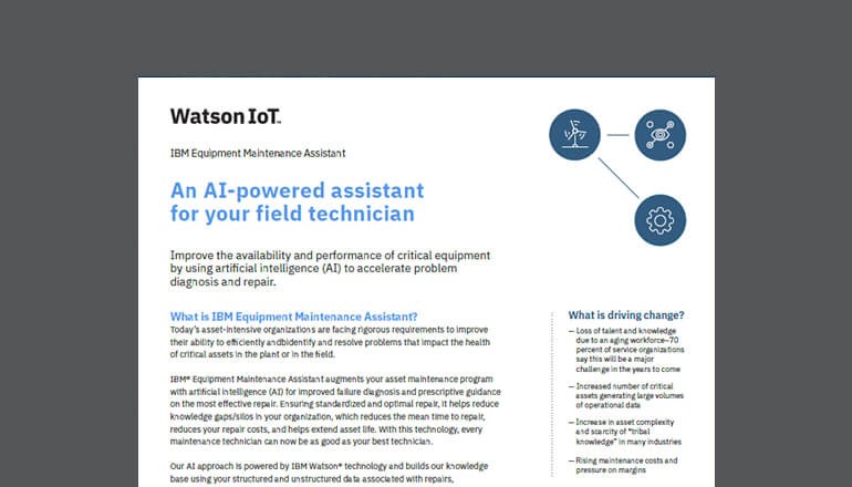 IBM Equipment Maintenance Assistant datasheet cover