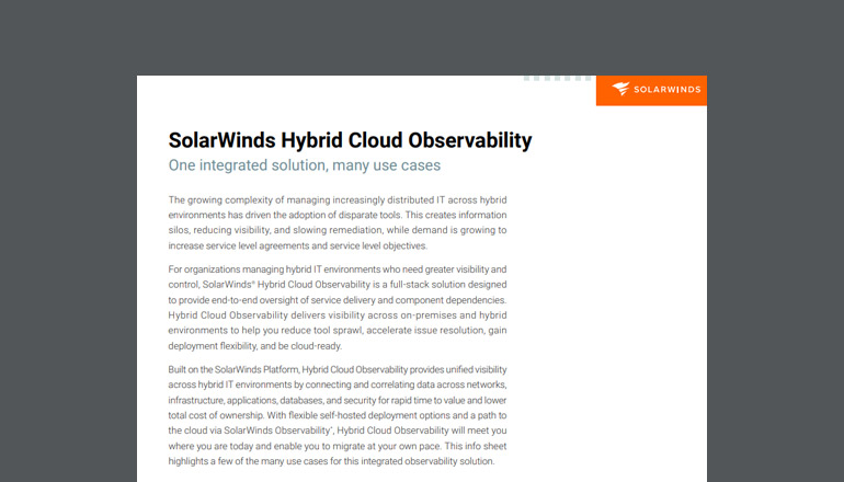 Cover of SolarWinds asset available to download below.