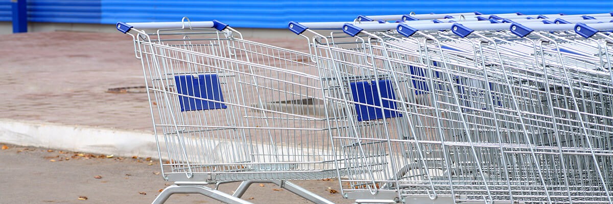 Shopping carts outside