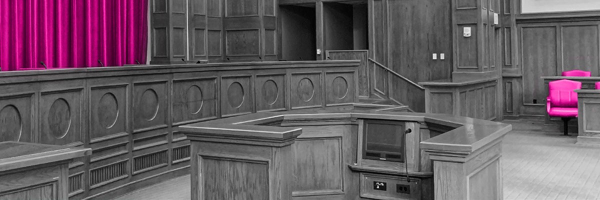 View of courtroom