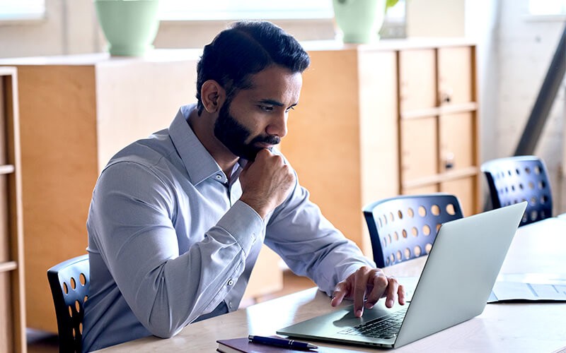 Man working at the office 