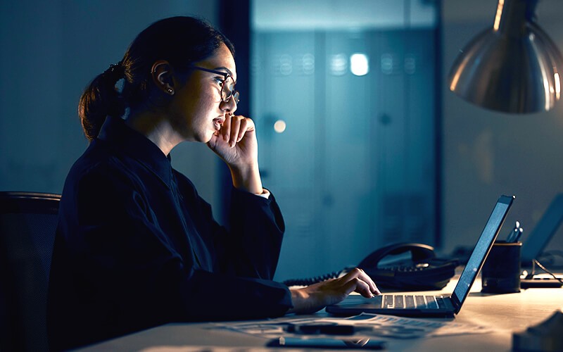 Woman working at the office