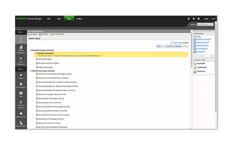 Forcepoint Email Security screenshot