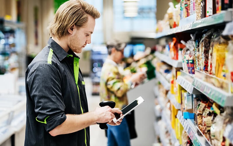 Man checking the products