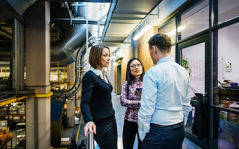 Group of employees meeting