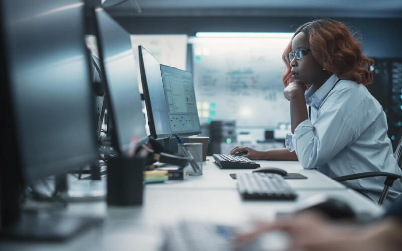 Woman working at the office