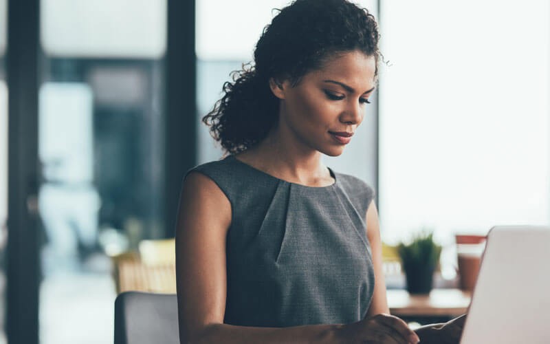 Woman working at desk