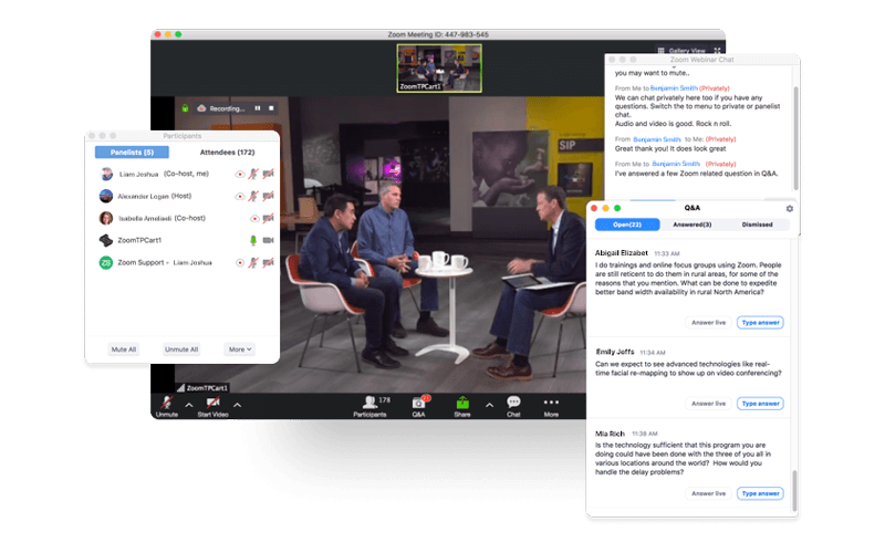 Zoom Video Webinars screenshots