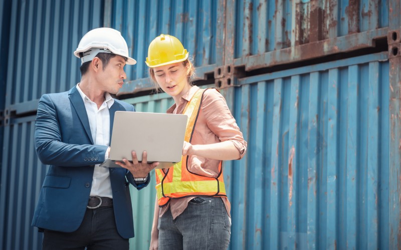 two construction workers